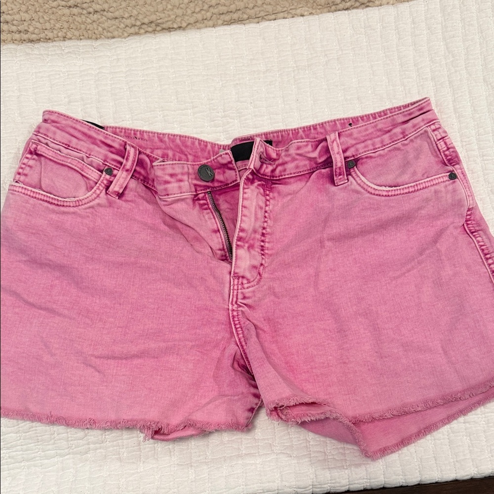 Kut from the Kloth Pink Denim Cutoff Shorts
